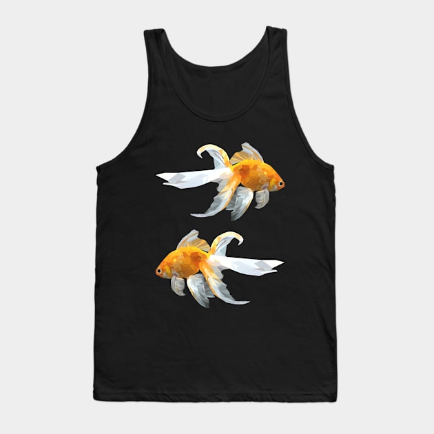 Lowpoly veiltail goldfish Tank Top by LightningDesigns